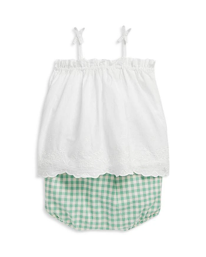 商品Ralph Lauren|Girls' Eyelet Cotton Top & Bloomers Set - Baby,价格¥357,第1张图片