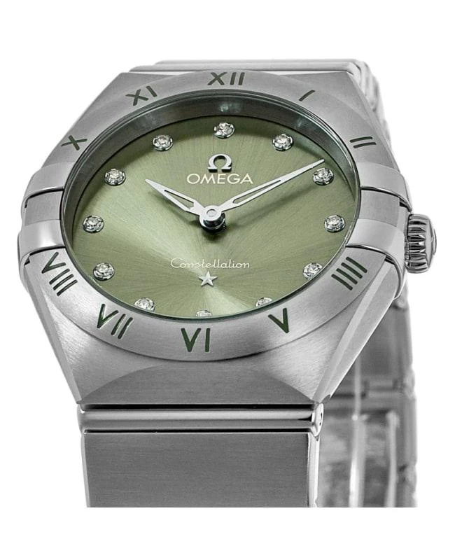 商品Omega|Omega Constellation Quartz 28 MM Green Diamond Dial Steel Women's Watch 131.10.28.60.60.001,价格¥28675,第2张图片详细描述
