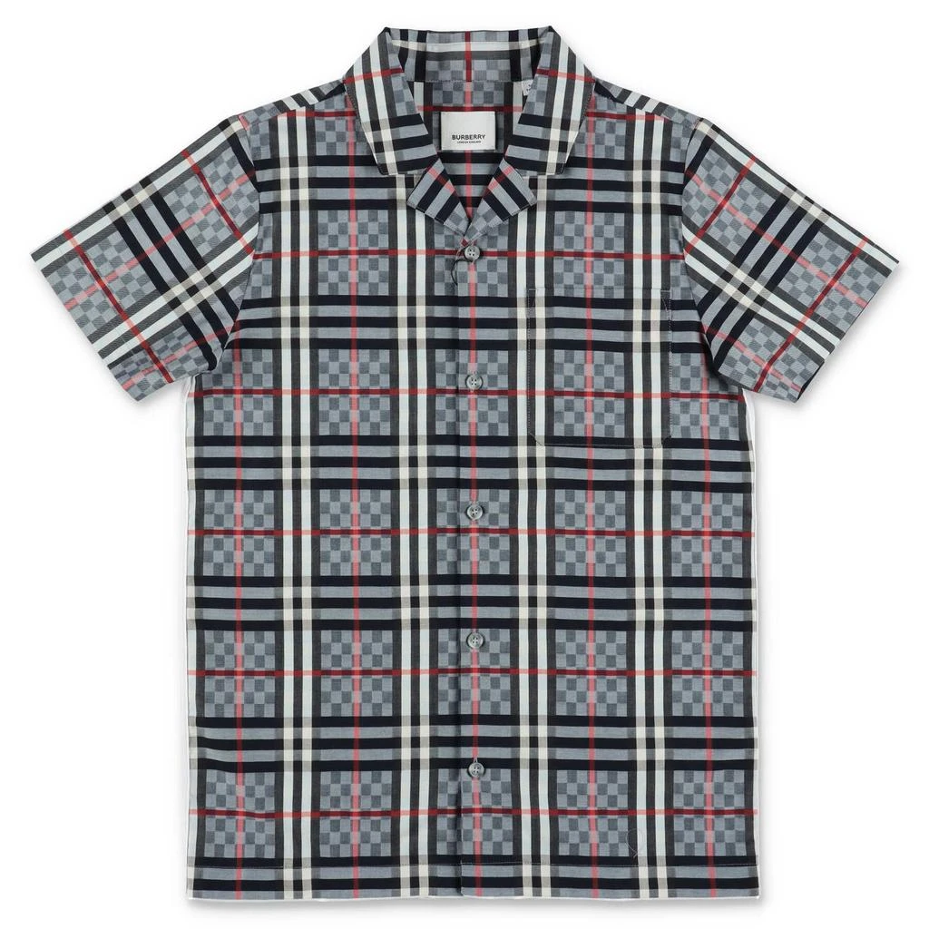 商品Burberry|Burberry Kids Check Pattern Short-Sleeved Shirt,价格¥1379,第1张图片