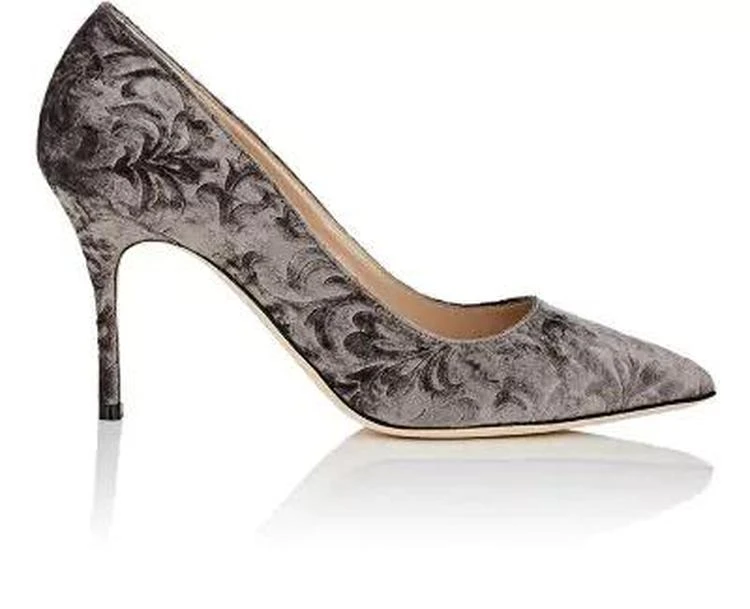 商品Manolo Blahnik|BB Velvet Pumps,价格¥2075,第1张图片