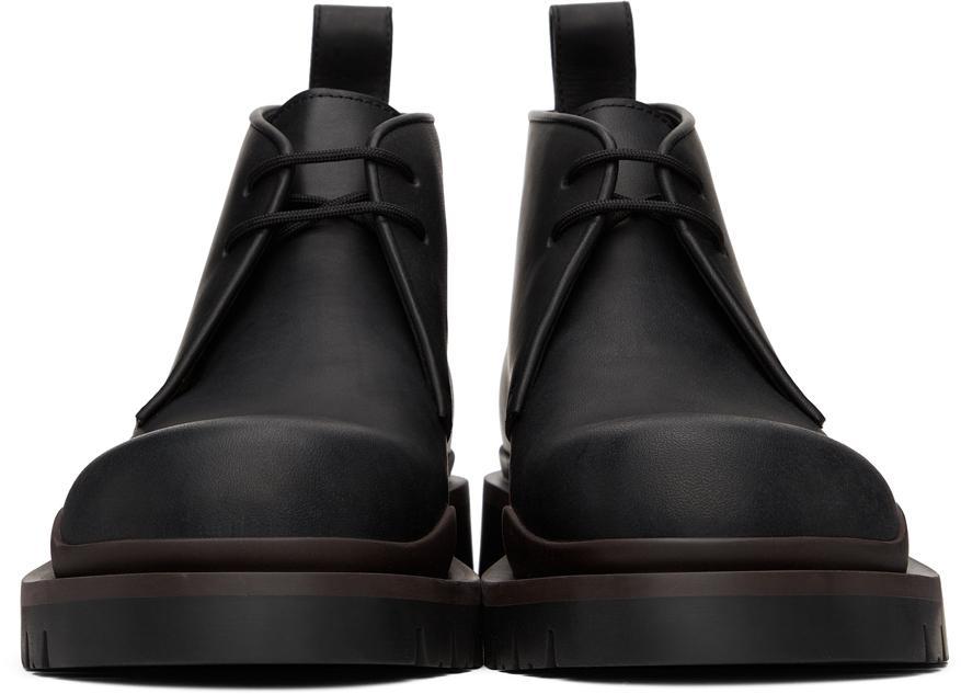 商品Bottega Veneta|Black & Brown Tire Desert Boots,价格¥7442,第4张图片详细描述