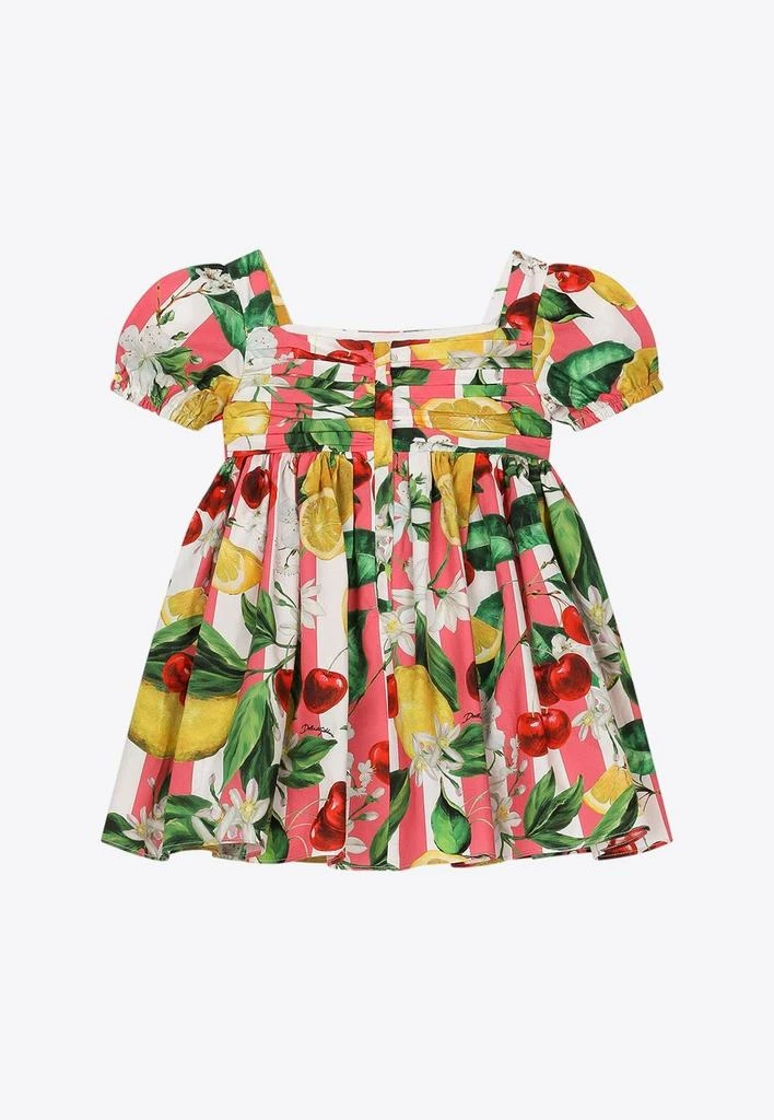 商品Dolce & Gabbana|Baby Girls Lemon and Cherry Print Dress,价格¥3953,第2张图片详细描述