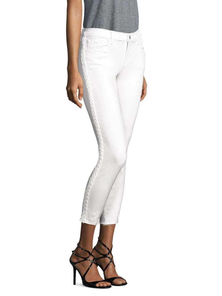 商品J Brand|Low-Rise Crop Braided Skinny Jeans,价格¥2064,第3张图片详细描述