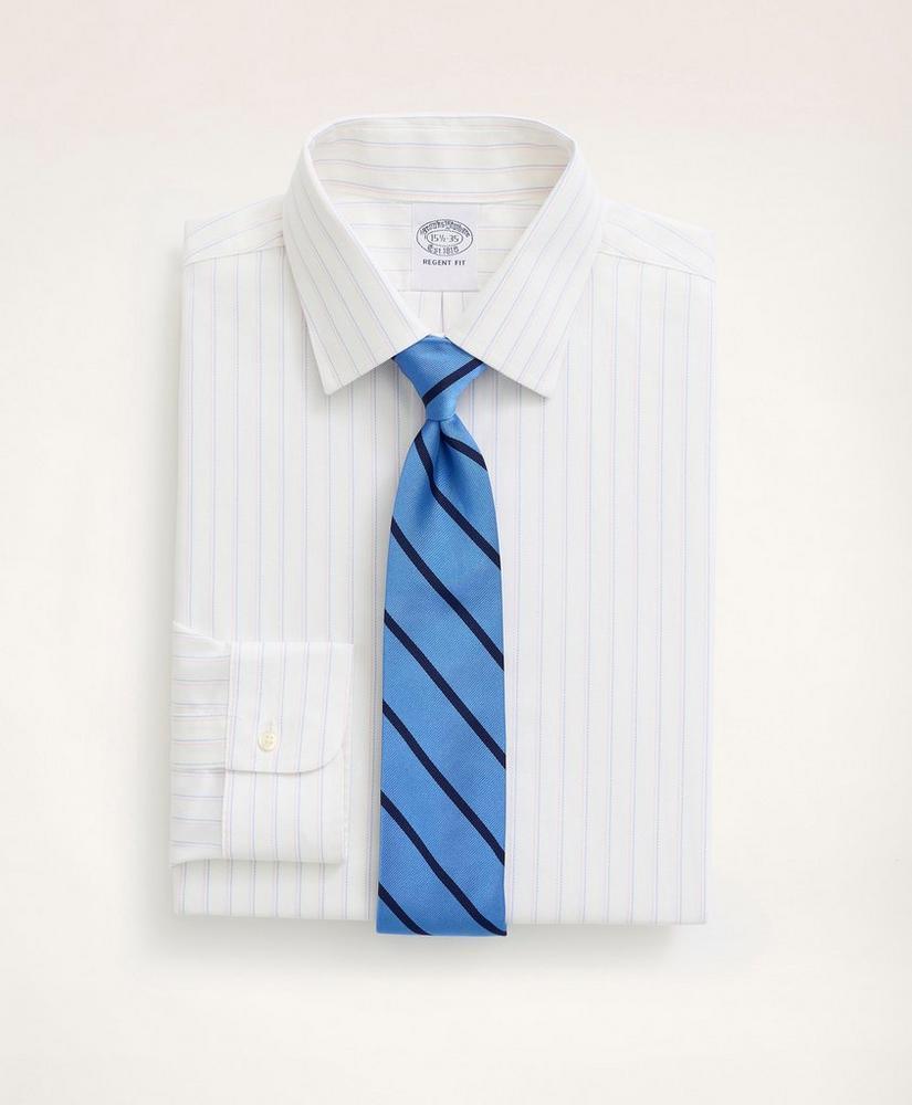 商品Brooks Brothers|Stretch Regent Regular-Fit Dress Shirt, Non-Iron Royal Oxford Ainsley Collar Pinstripe,价格¥948,第1张图片
