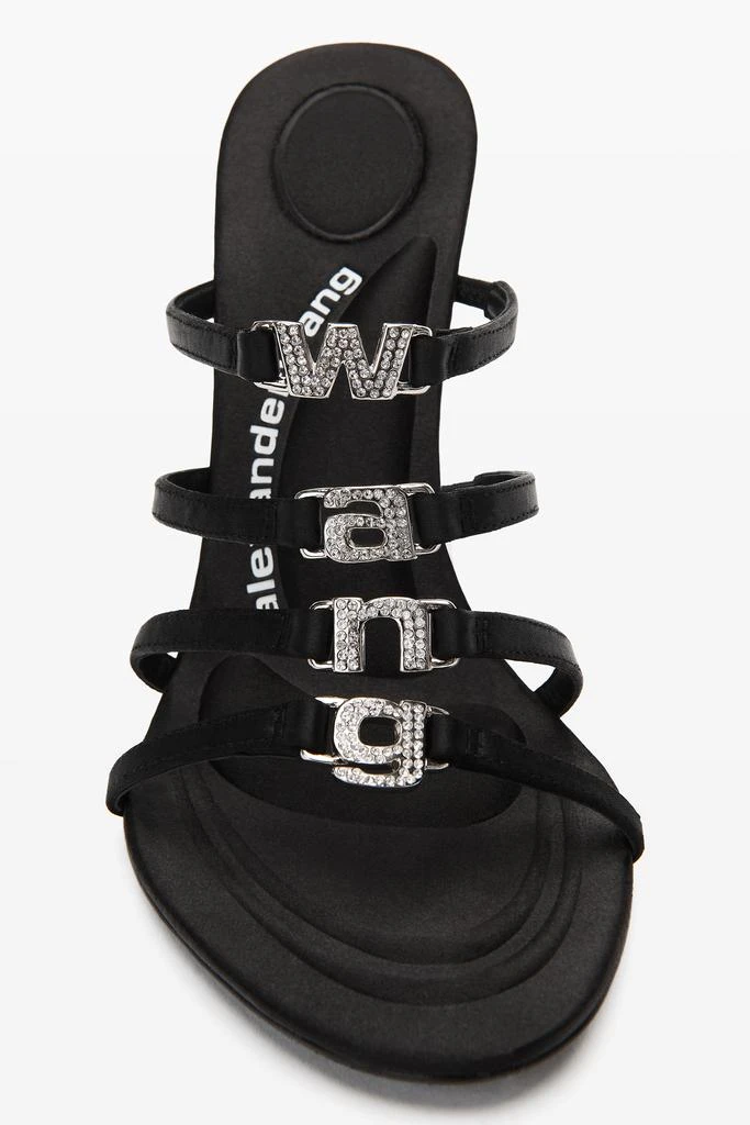 商品Alexander Wang|NALA 105 LOGO SANDAL IN SATIN,价格¥2841,第3张图片详细描述