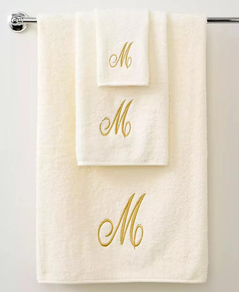 商品Avanti|Monogram Initial Script Ivory & Gold Bath Towel, 27" x 52",价格¥81,第1张图片
