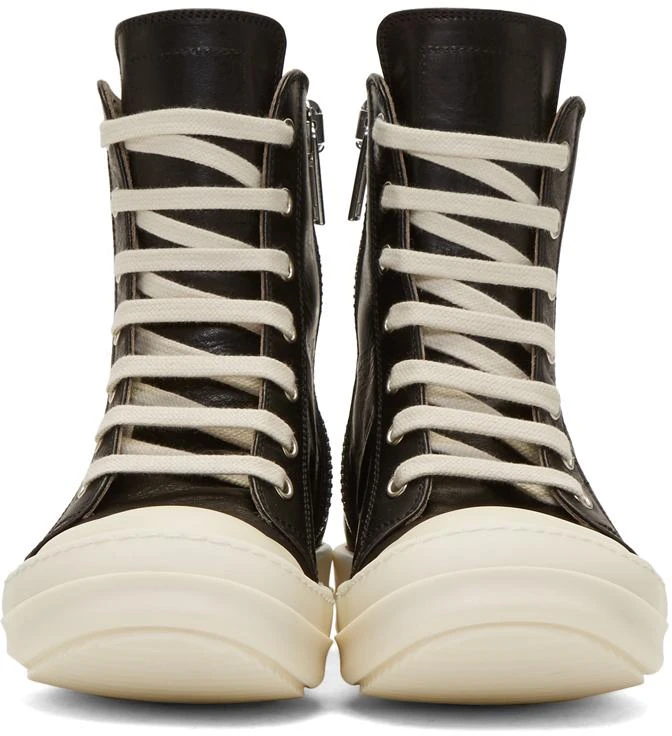 商品Rick Owens|Black & Off-White High-Top 运动鞋,价格¥5321,第2张图片详细描述