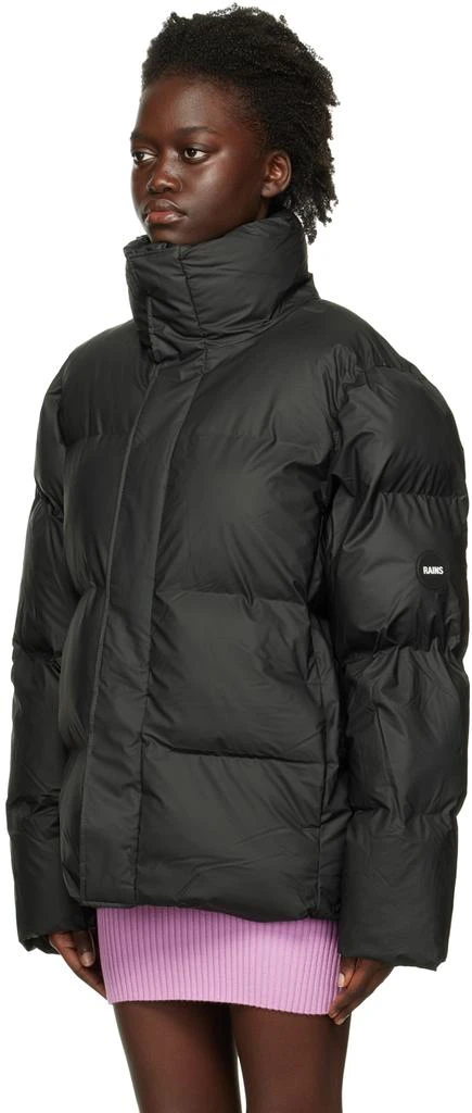 商品RAINS|Black Boxy Puffer Down Jacket,价格¥1945,第4张图片详细描述