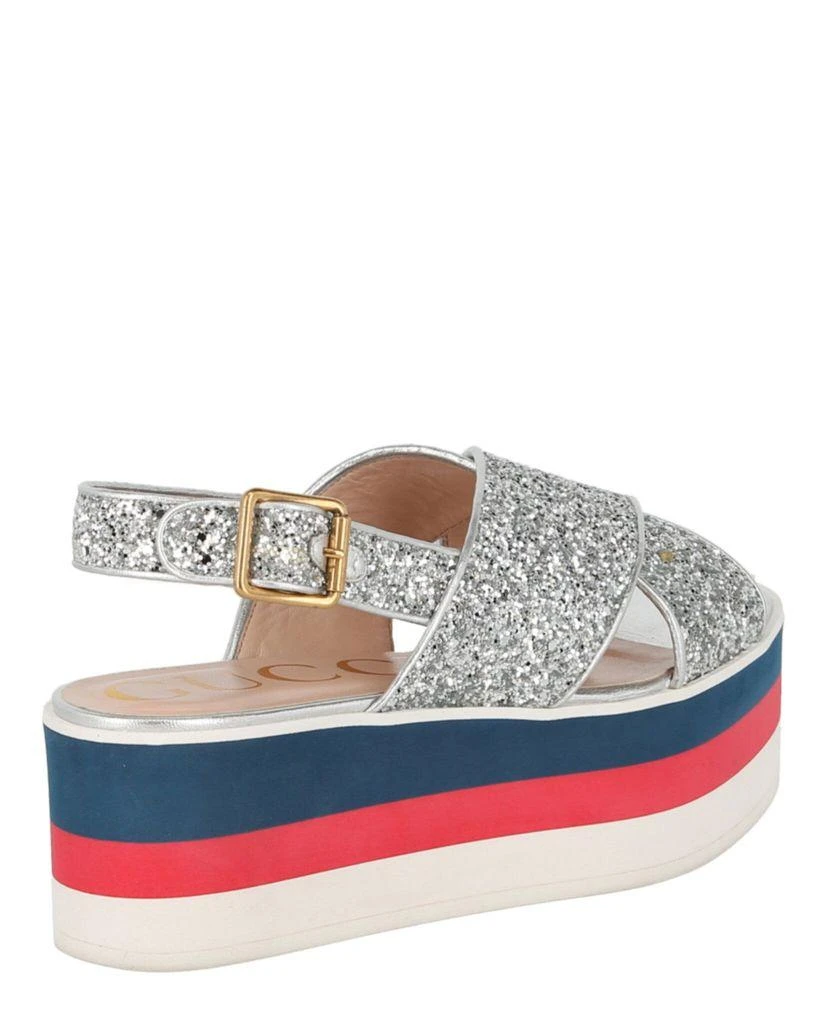 商品Gucci|Gucci Peggy Colorblock Glitter Slingback Sandals,价格¥3248,第2张图片详细描述