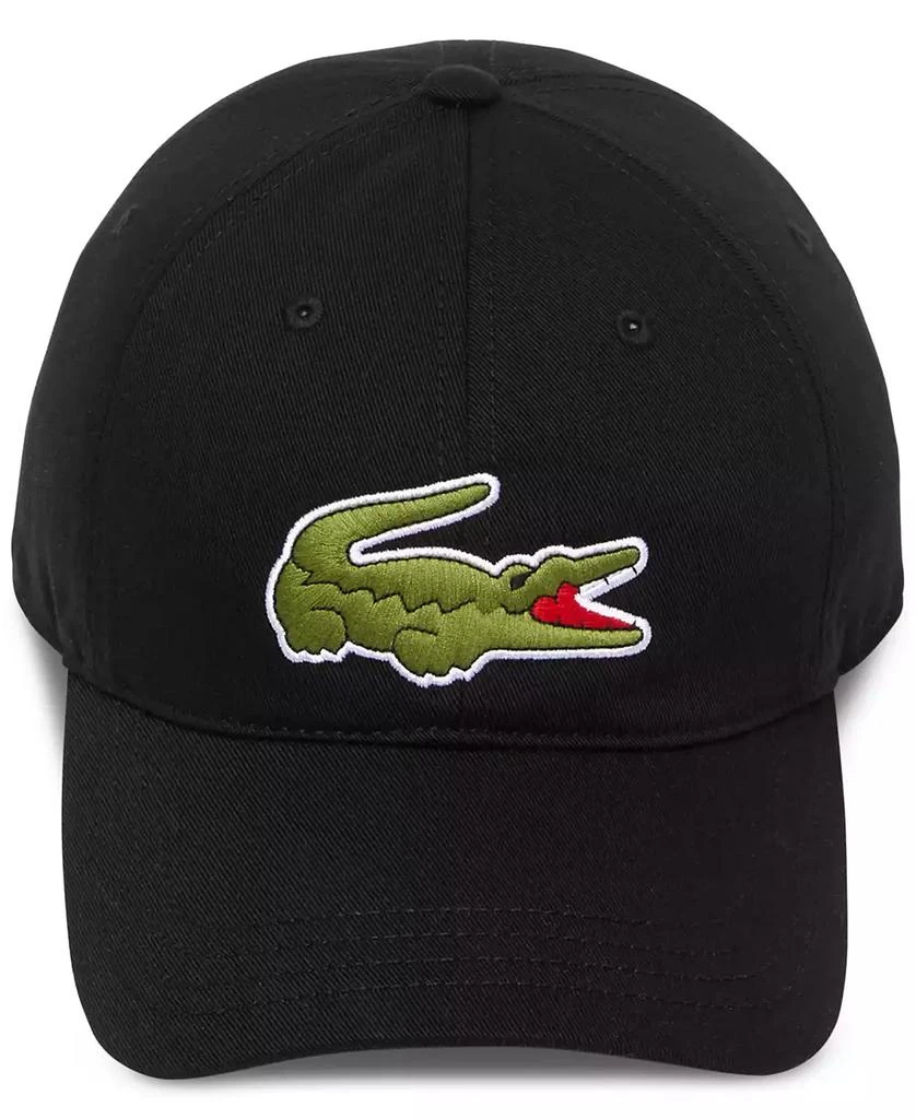 商品Lacoste|Men's Adjustable Croc Logo Cotton Twill Baseball Cap,价格¥301,第3张图片详细描述