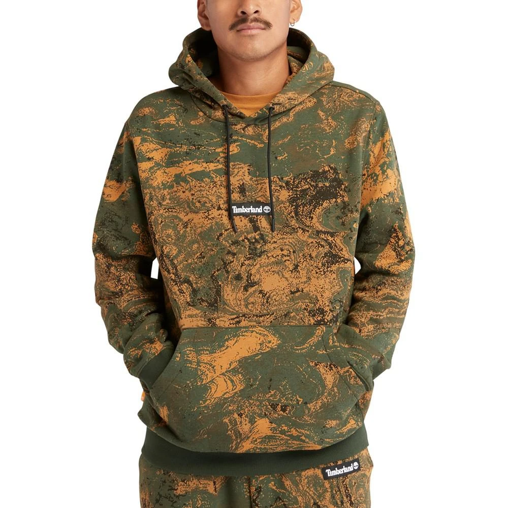 商品Timberland|Men's Allover Printed Kangaroo Pocket Pullover Hoodie,价格¥734,第1张图片