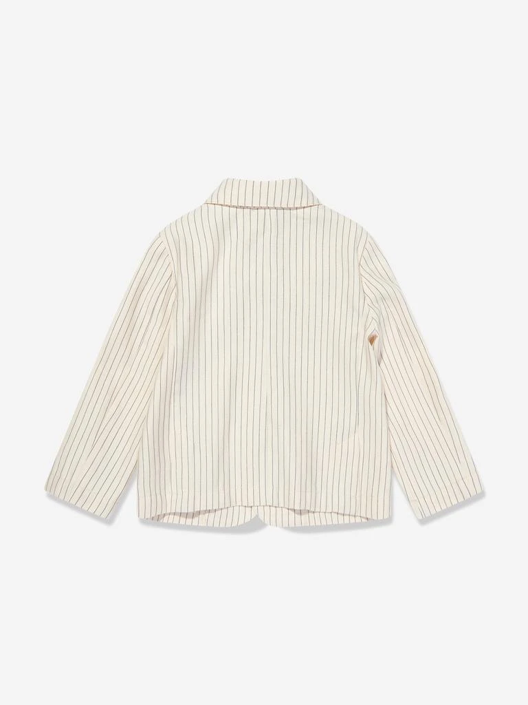 商品Emporio Armani|Emporio Armani Baby Boys Striped Linen Jacket in Ivory,价格¥1351,第2张图片详细描述