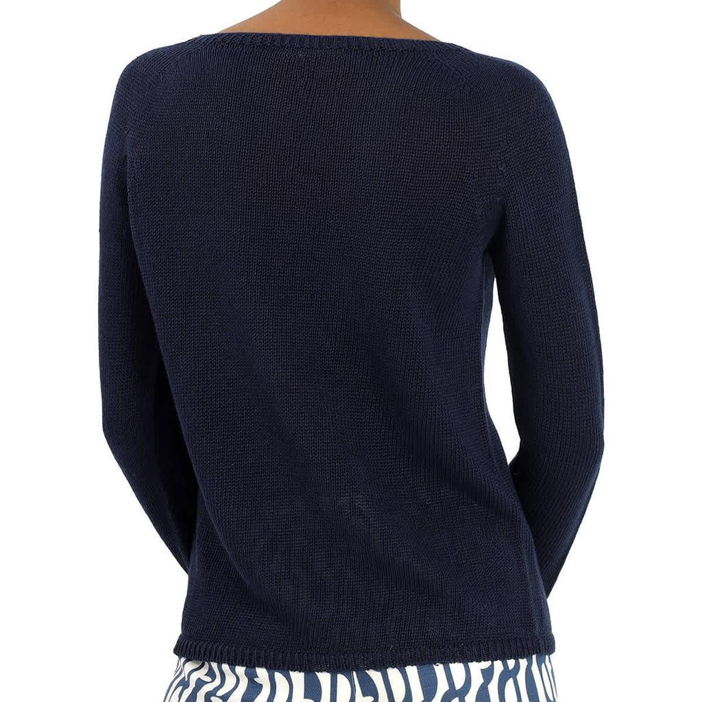 商品Max Mara|Max Mara Ladies Navy Giolino Linen Boatneck Sweater, Size X-Large,价格¥904,第5张图片详细描述