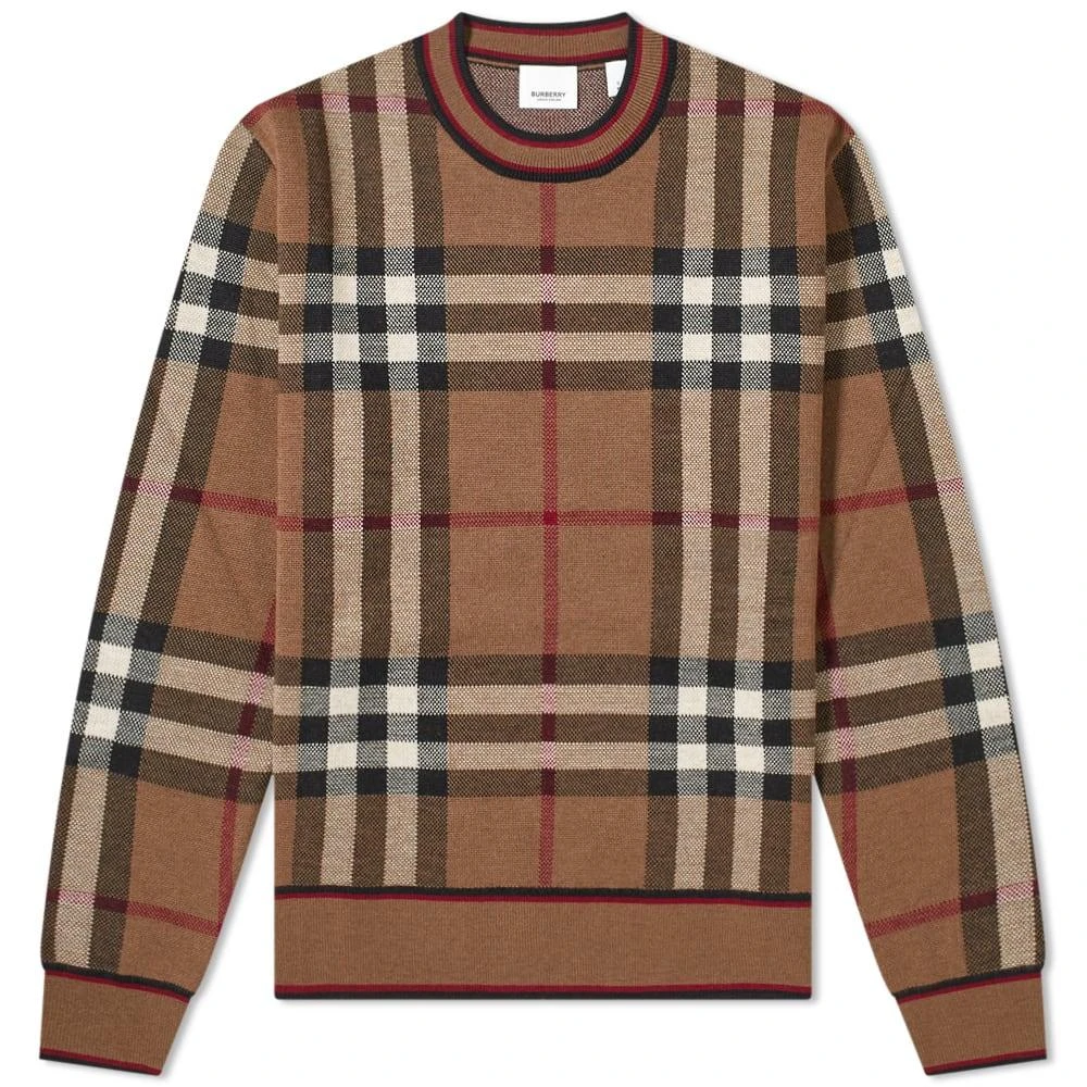 商品Burberry|Burberry Naylor Check Crew Knit,价格¥5306,第1张图片