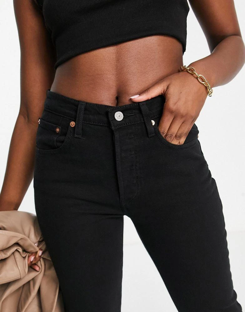 商品Levi's|Levi's 501 high rise straight leg crop jean in dark wash,价格¥758,第3张图片详细描述