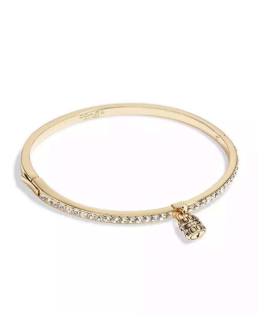 商品Coach|Faux Stone Iconic Padlock Tennis Sculpted C Motif Bangle Bracelet,价格¥920,第1张图片