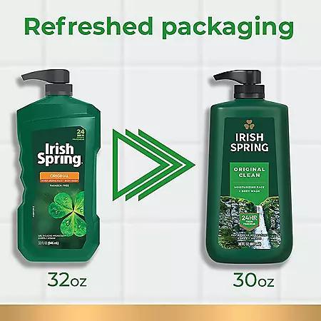 商品Irish Spring|Irish Spring Body Wash for Men, Original Clean (30 fl. oz., 2 pk.),价格¥79,第4张图片详细描述
