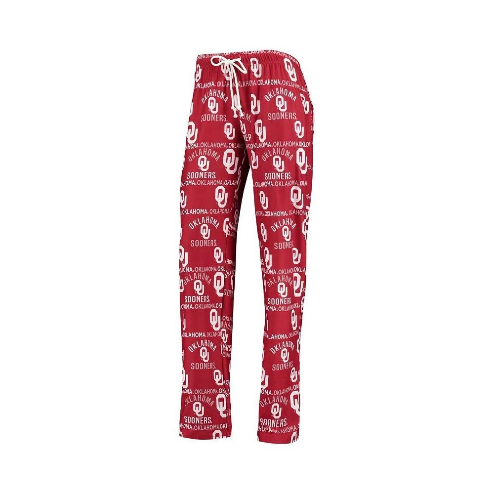 商品Concepts Sport|Women's Crimson, White Oklahoma Sooners Flagship Long Sleeve T-shirt and Pants Sleep Set,价格¥329,第4张图片详细描述