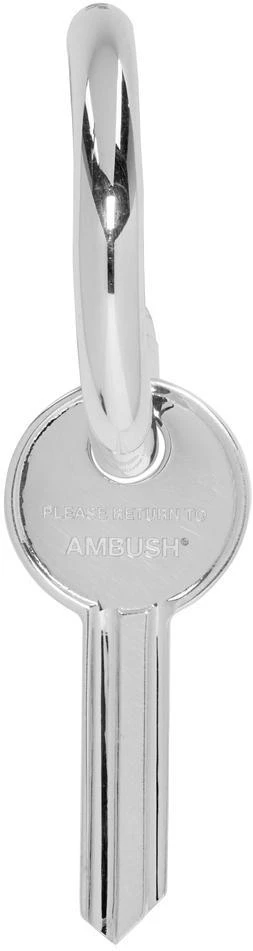 商品Ambush|Silver Single Key Charm Hoop Earring,价格¥2335,第1张图片