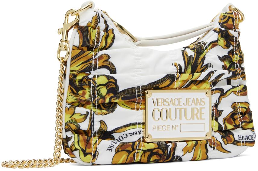 White Nylon Crunchy Baroque Plaque Bag商品第2张图片规格展示