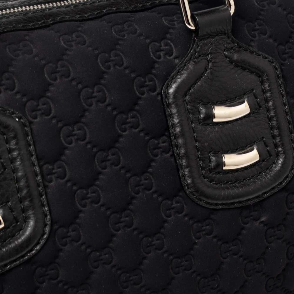 商品[二手商品] Gucci|Gucci Black GG Neoprene and Leather Medium Joy Boston Bag,价格¥2456,第5张图片详细描述