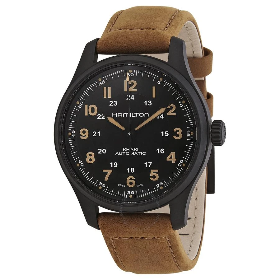 商品Hamilton|Khaki Field Automatic Black Dial Men's Watch H70665533,价格¥5583,第1张图片