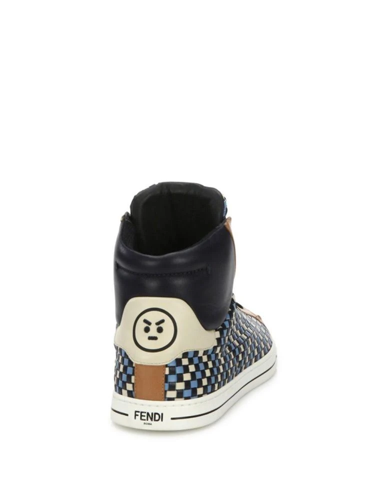 商品Fendi|Multicolor Woven Leather High-Top Sneakers,价格¥3747,第2张图片详细描述