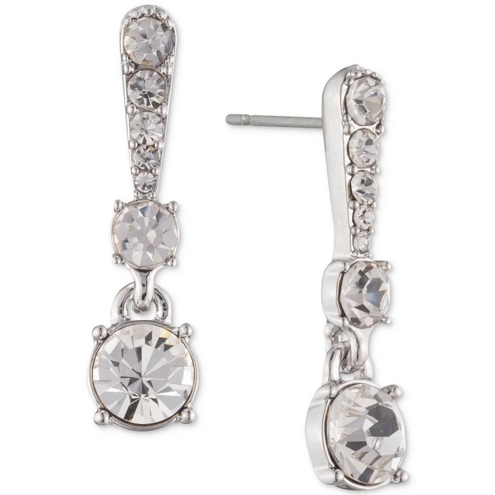 商品Givenchy|Silver-Tone Crystal Drop Linear Earrings,价格¥83,第1张图片