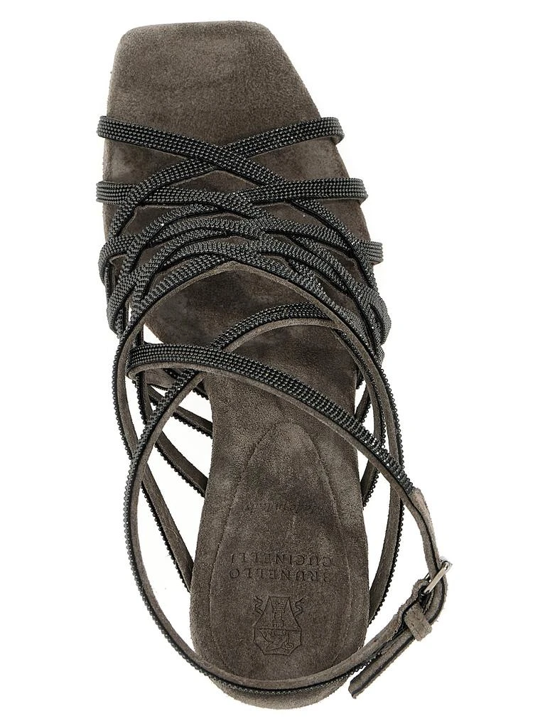 商品Brunello Cucinelli|Monile Sandals Gray,价格¥8936,第3张图片详细描述