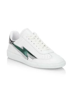 商品Isabel Marant|Bryce Two-Tone Bolt Leather Sneakers,价格¥2040,第2张图片详细描述