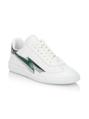 商品Isabel Marant|Bryce Two-Tone Bolt Leather Sneakers,价格¥2036,第4张图片详细描述