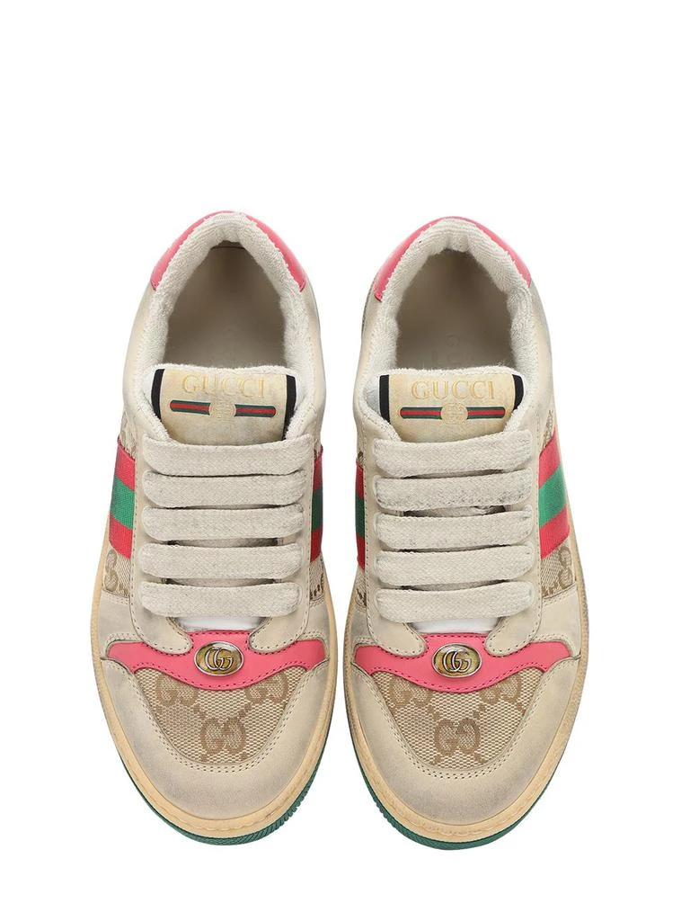 商品Gucci|Web & Gg Canvas Sneakers,价格¥4056,第1张图片