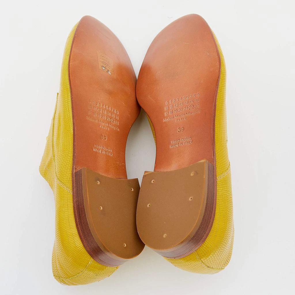 Maison Martin Margiela Yellow Lizard Embossed Leather Lace Up Derby Size 39 商品