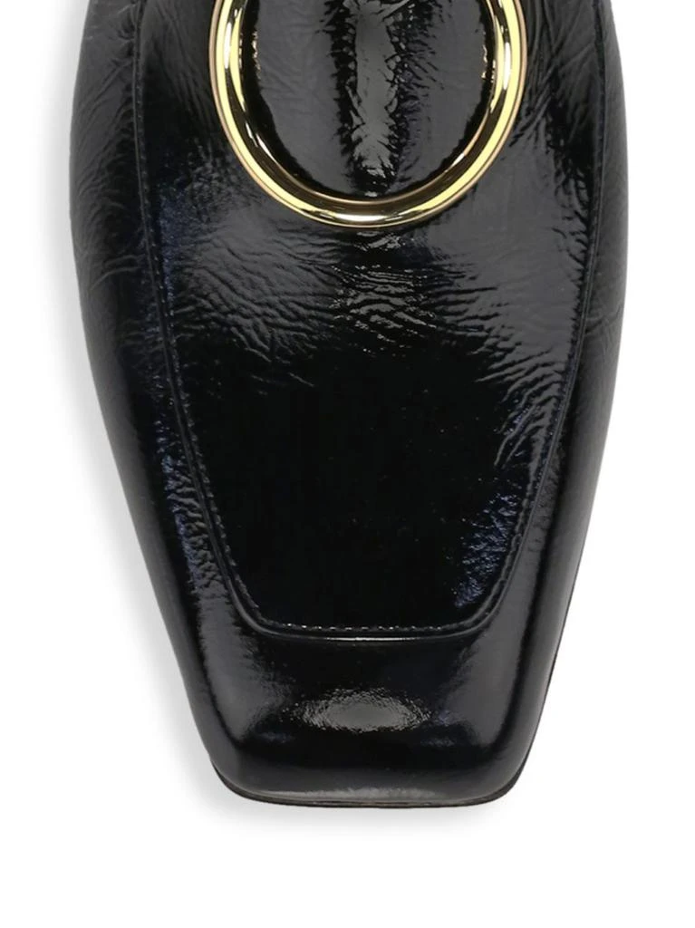 商品Salvatore Ferragamo|Lana Square-Toe Leather Loafers,价格¥2832,第3张图片详细描述
