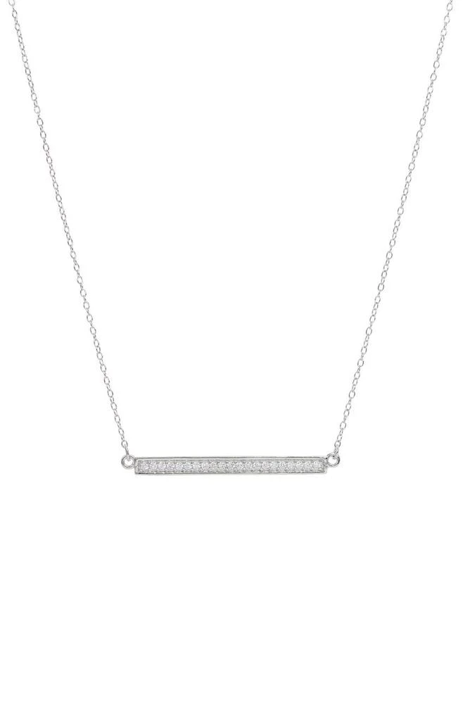 商品Savvy Cie Jewels|Sterling Silver CZ Bar Pendant Necklace,价格¥225,第1张图片