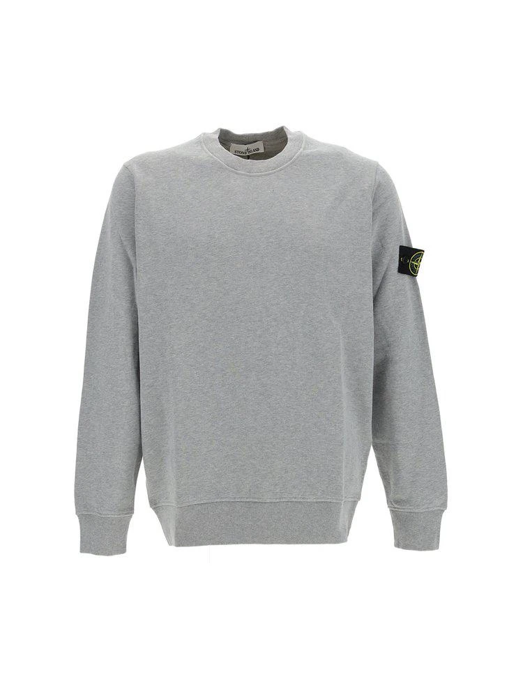 商品Stone Island|Stone Island Logo Patch Crewneck Sweatshirt,价格¥1593,第1张图片