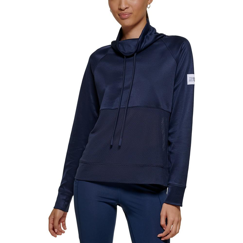 商品Tommy Hilfiger|Women's Active Cowl-Neck Mesh-Contrast Top,价格¥220-¥263,第1张图片