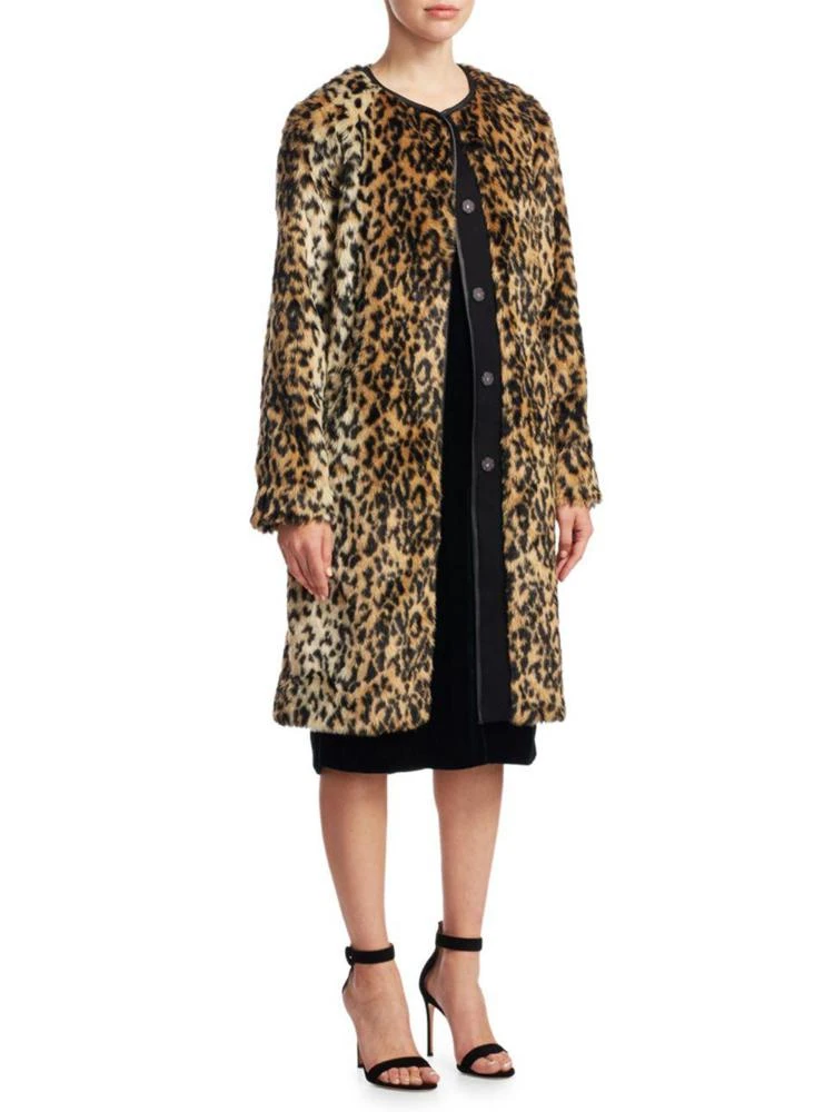 商品Scripted|Leopard-Print Faux Fur Jacket,价格¥1593,第1张图片