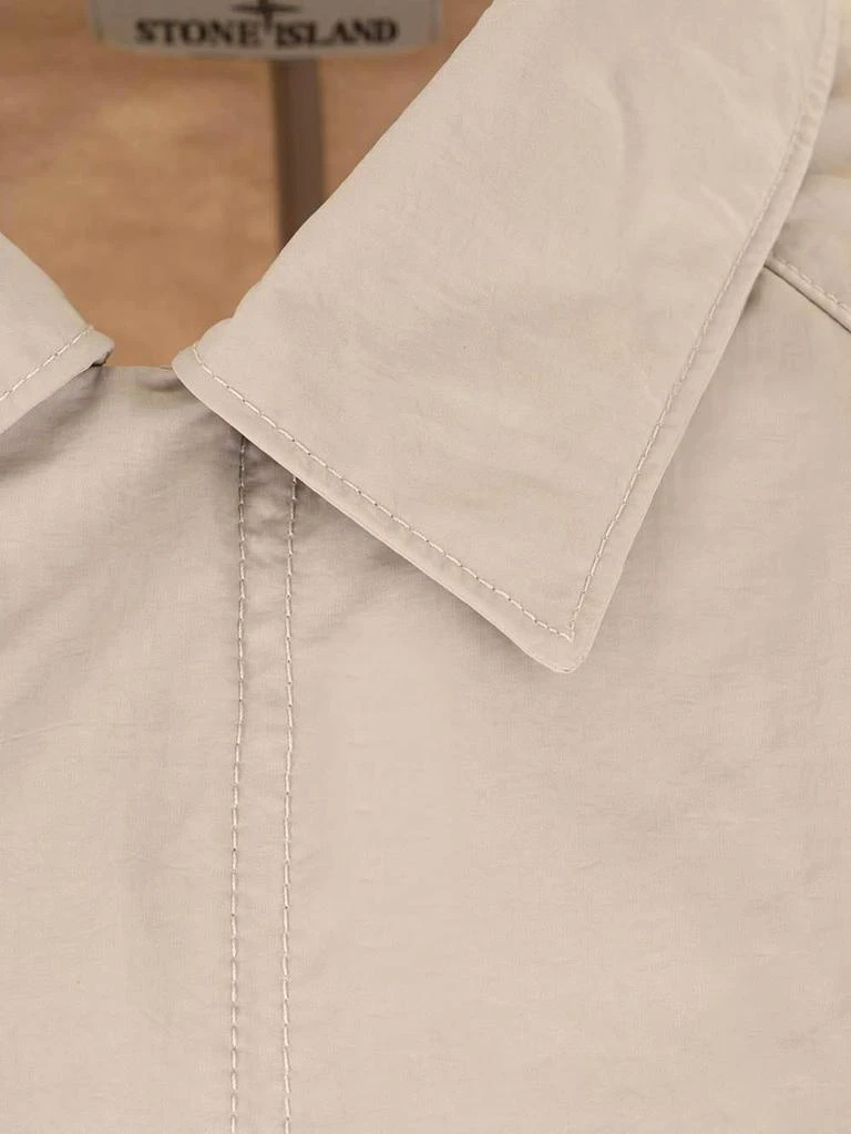 商品Stone Island|Stone Island Long Beige Raincoat - Men,价格¥9915,第4张图片详细描述