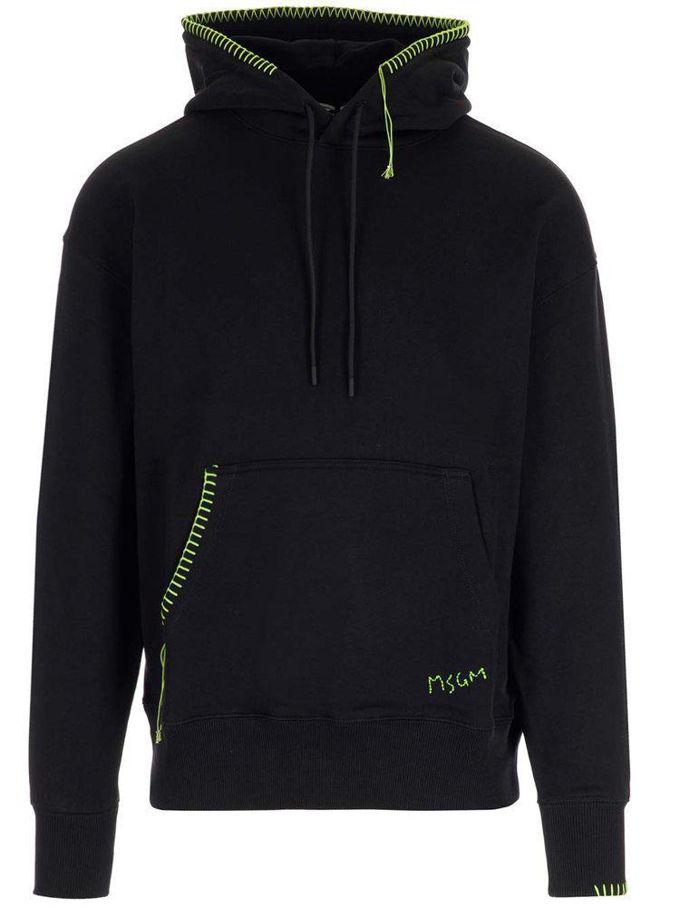 商品MSGM|MSGM Drawstring Long-Sleeved Hoodie,价格¥1494,第1张图片