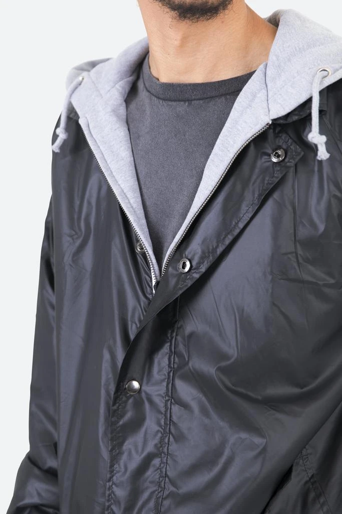 Hooded Coaches Jacket - Black/Grey 商品