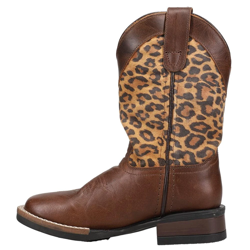 商品Roper|Monterey Leopard Square Toe Cowboy Boots (Little Kid),价格¥567,第3张图片详细描述