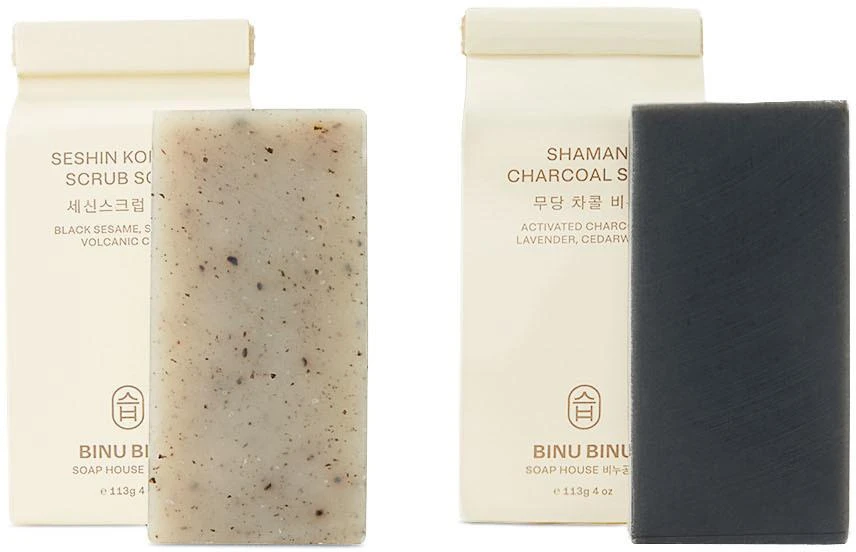 商品Binu Binu|Shaman Charcoal & Seshin Korean Scrub Soap Set,价格¥355,第3张图片详细描述
