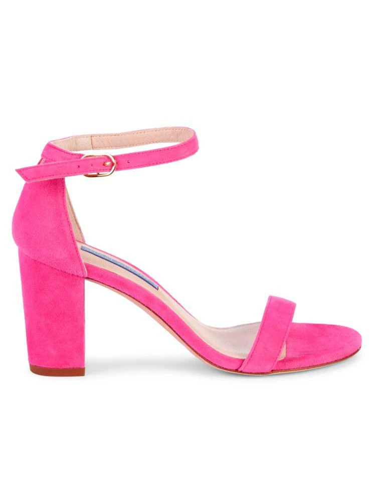 商品Stuart Weitzman|Ankle Strap Suede Block Heel Sandals,价格¥1250,第1张图片