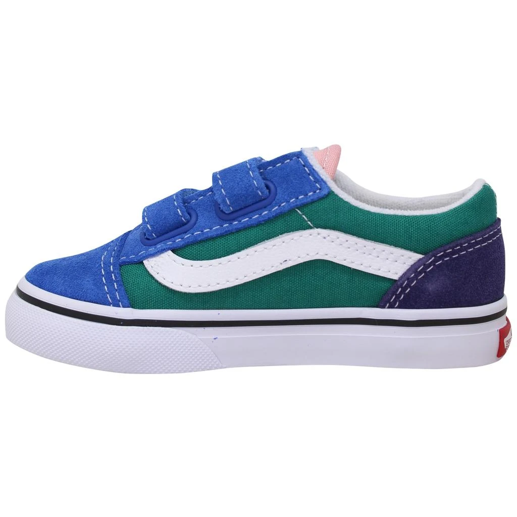 商品Vans|Vans Old Skool V Blue/Green-White  VN000D3Y9EJ Toddler,价格¥230,第2张图片详细描述
