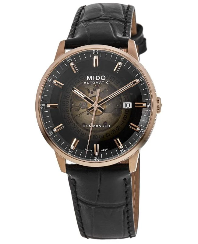 商品MIDO|Mido Commander Gradient Black Dial Leather Strap Men's Watch M021.407.36.411.00,价格¥5678,第1张图片