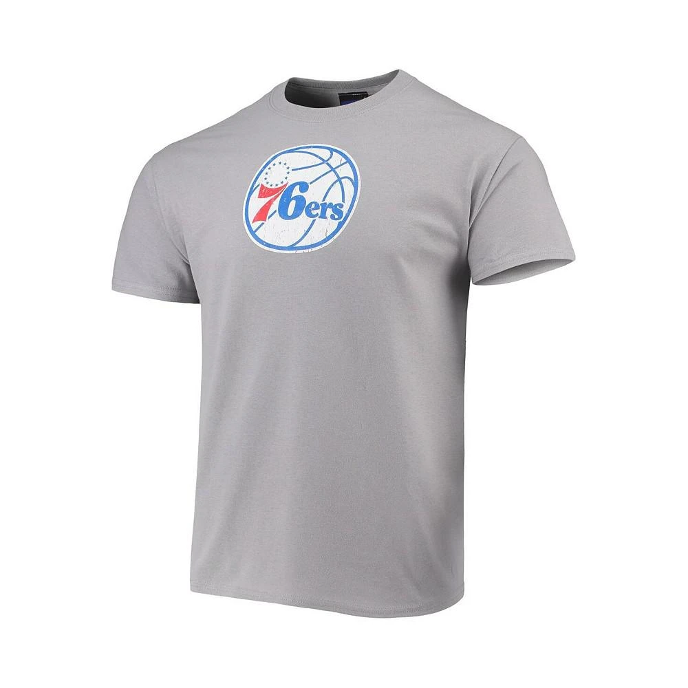 商品Concepts Sport|Men's Gray, Heathered Charcoal Philadelphia 76ers Pitch T-shirt and Shorts Set,价格¥411,第4张图片详细描述