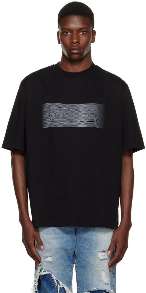 商品We11done|Black Printed T-Shirt,价格¥608,第1张图片