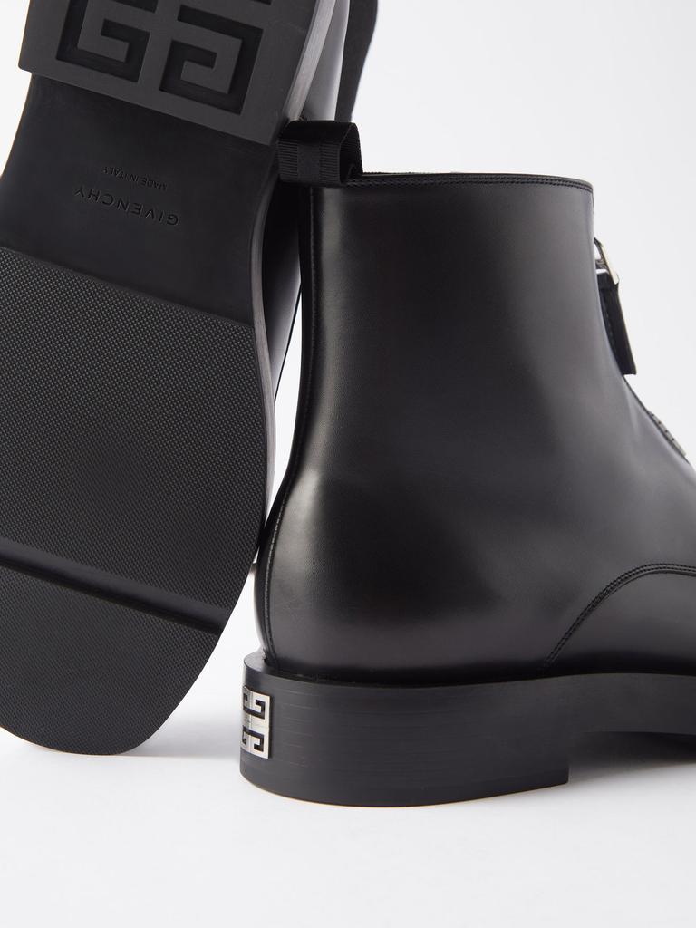 4G-zip leather ankle boots商品第2张图片规格展示