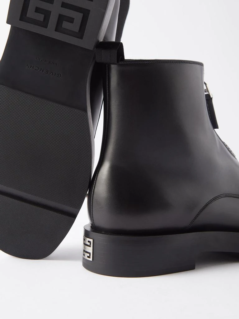 商品Givenchy|4G-zip leather ankle boots,价格¥6684,第2张图片详细描述